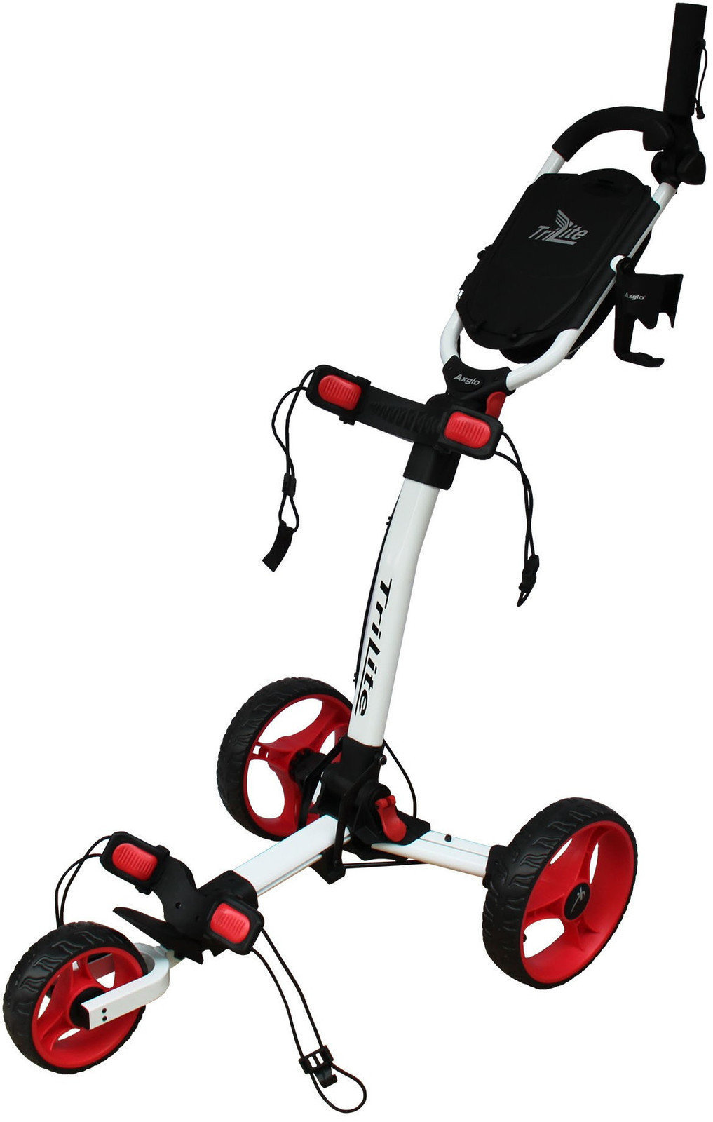 Axglo TriLite White/Red Golf Trolley Axglo