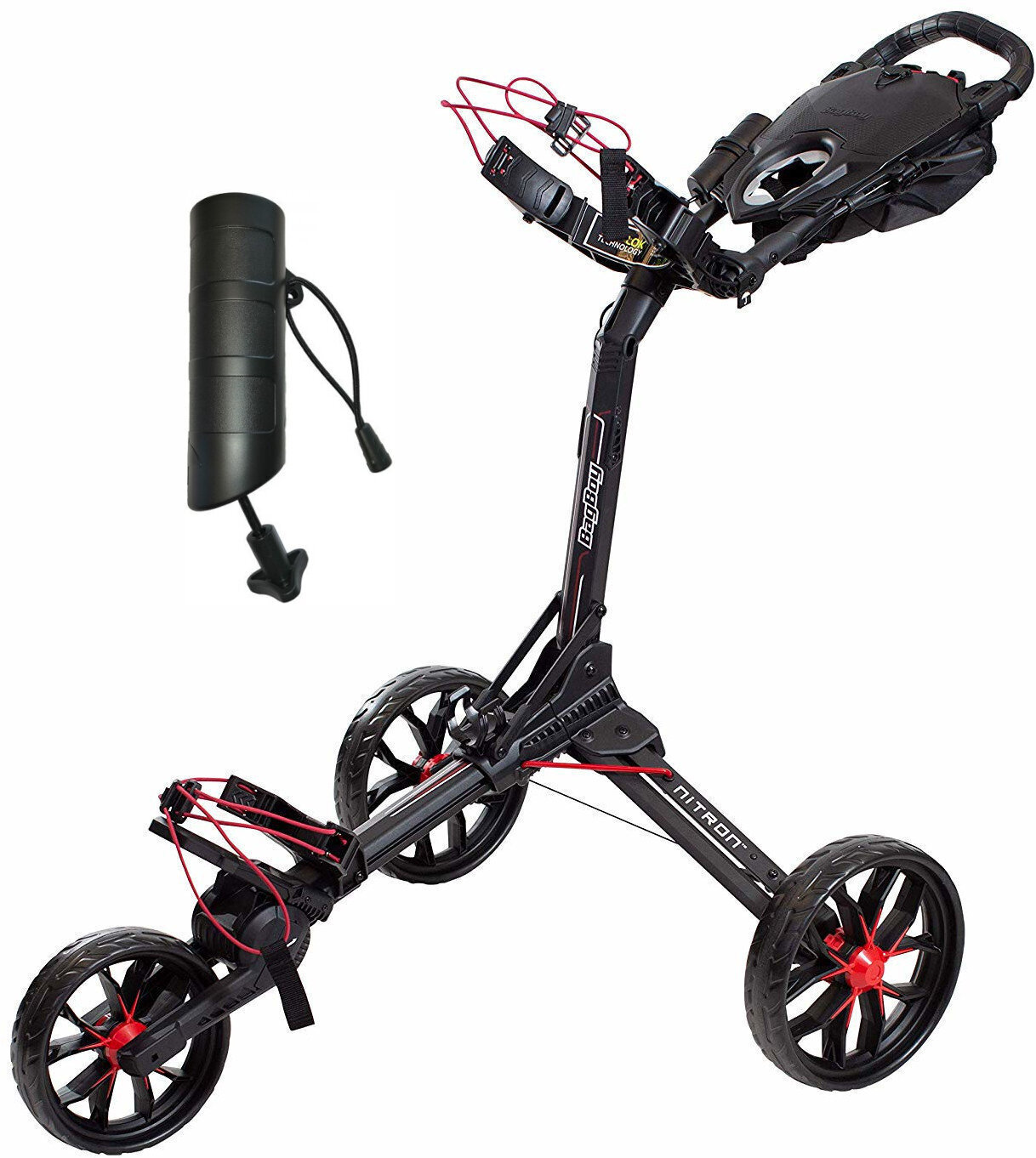 BagBoy Nitron Black/Red Golf Trolley SET BagBoy