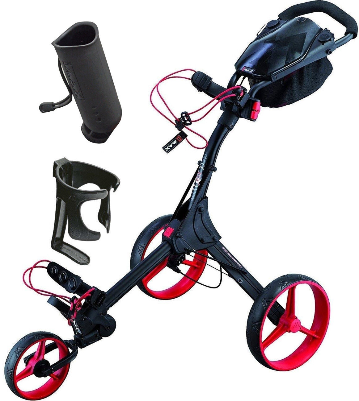 Big Max IQ+ Black/Red/Black Golf Trolley Deluxe SET Big Max