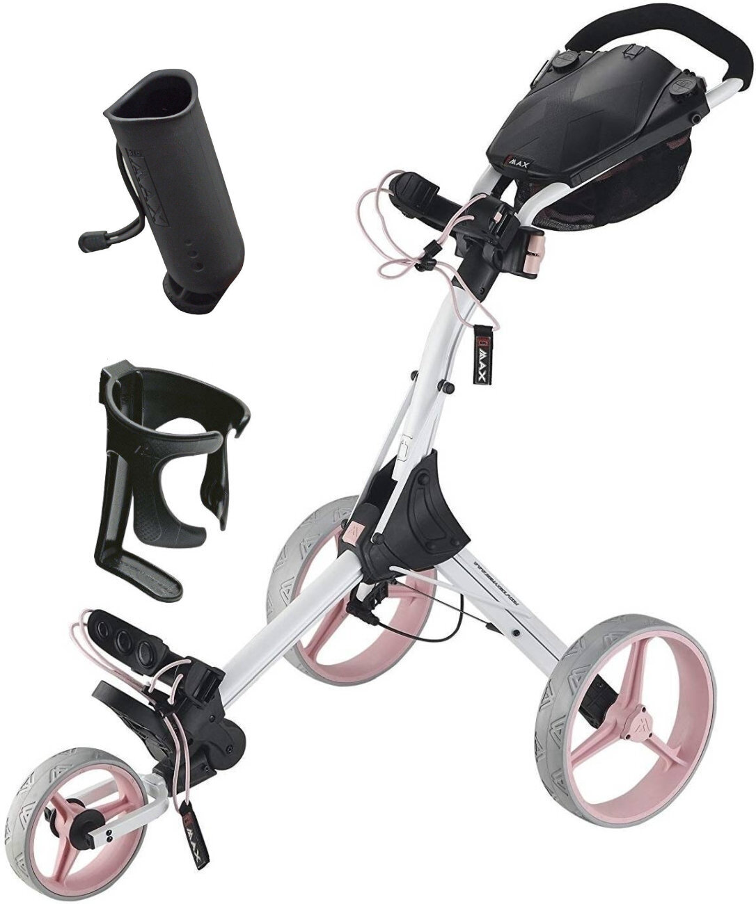 Big Max IQ+ White/Pink/Grey Golf Trolley Deluxe SET Big Max