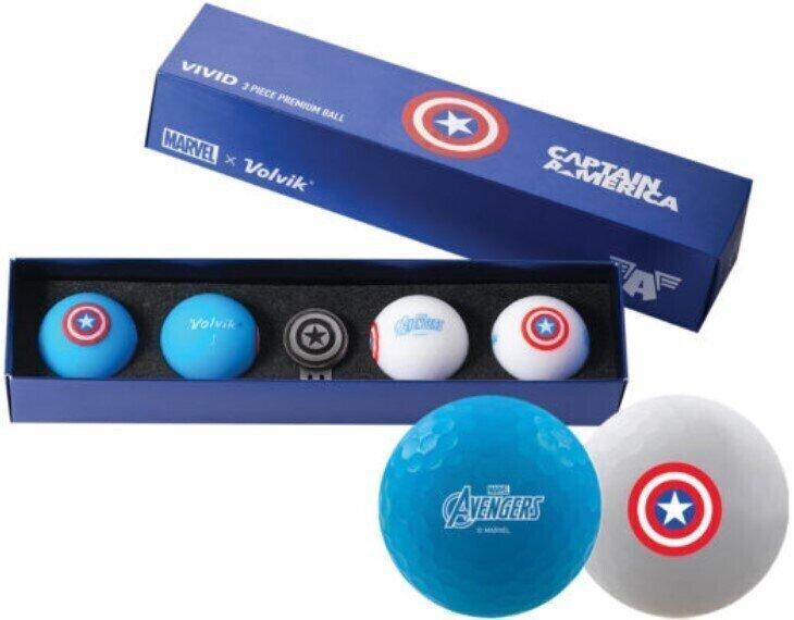 Volvik Marvel 4 Ball Pack Captain America Volvik