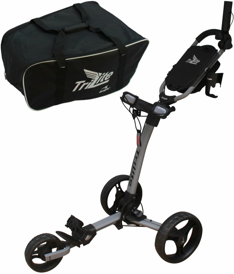 Axglo TriLite SET Grey/Black Manuální golfové vozíky Axglo
