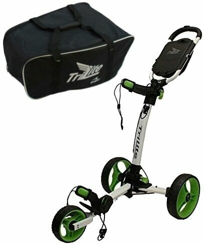 Axglo TriLite SET White/Green Manuální golfové vozíky Axglo