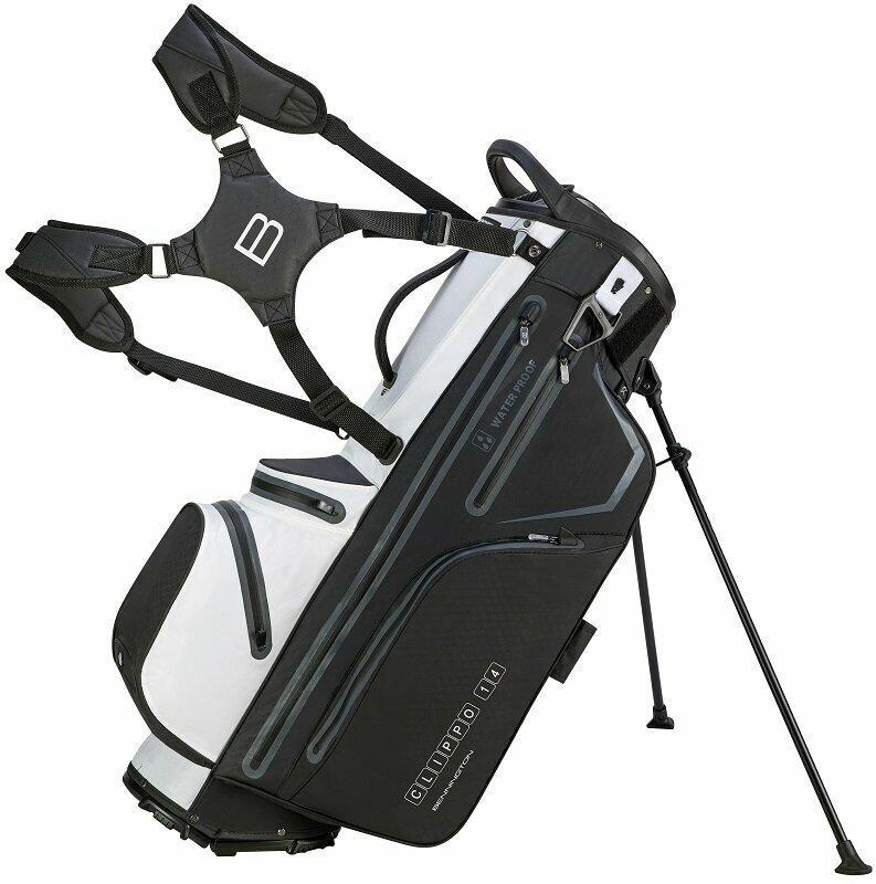 Bennington Clippo 14 Water Resistant Black/White/Grey Stand Bag Bennington