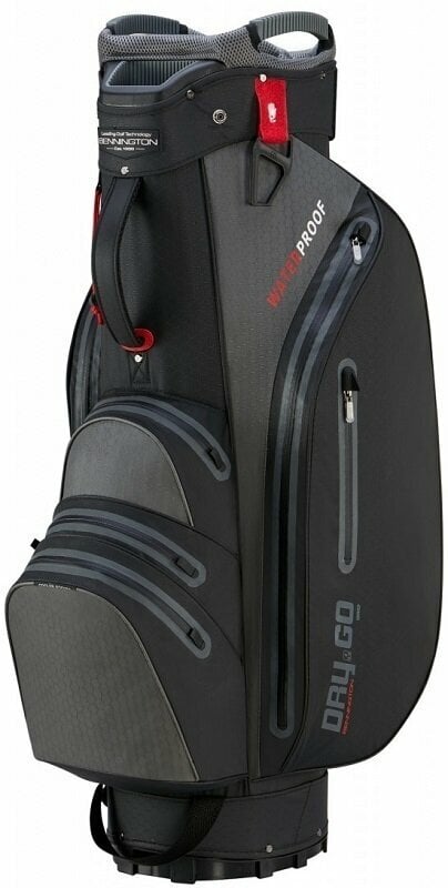Bennington Dry GO 14 Grid Orga Water Resistant With External Putter Holder Black/Canon Grey Cart Bag Bennington