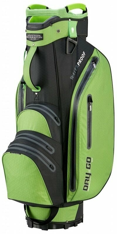 Bennington Dry GO 14 Grid Orga Water Resistant With External Putter Holder Fury Green/Black Cart Bag Bennington