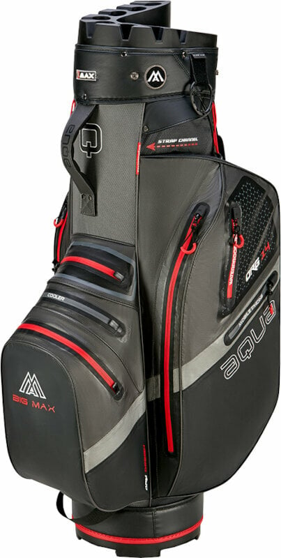 Big Max Aqua Silencio 4 Organizer Charcoal/Black/Red Cart Bag Big Max