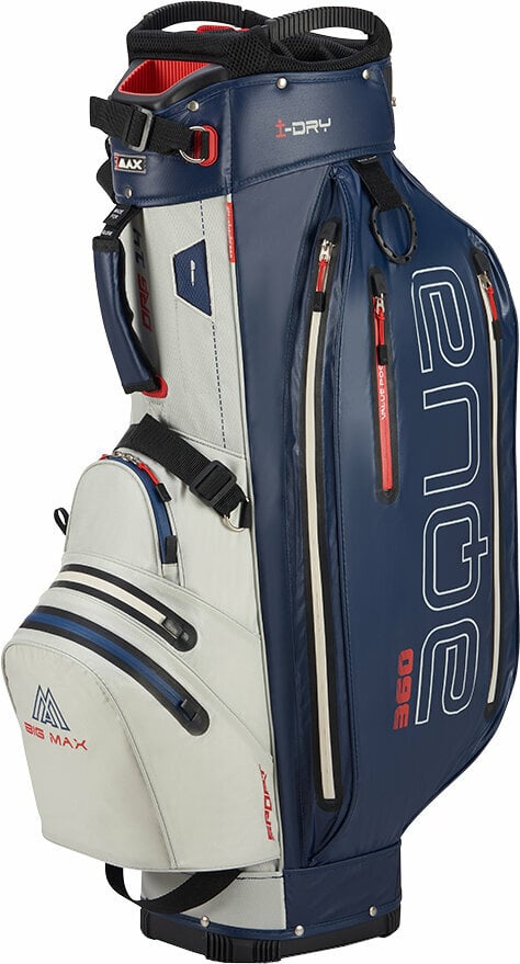 Big Max Aqua Sport 360 Off White/Navy/Red Cart Bag Big Max
