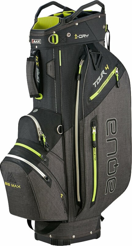 Big Max Aqua Tour 4 Black/Storm Charcoal/Lime Cart Bag Big Max