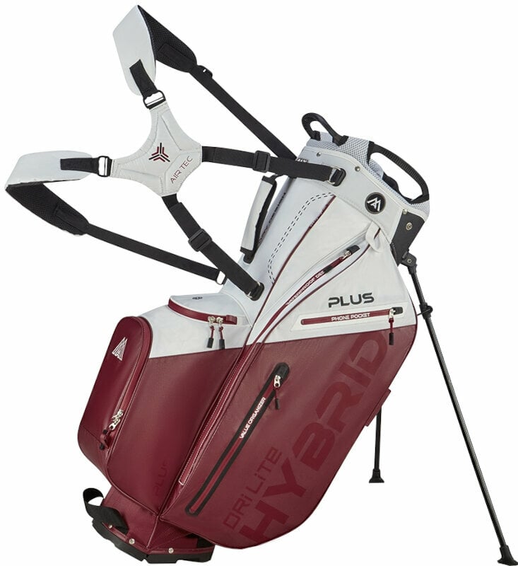 Big Max Dri Lite Hybrid Plus White/Merlot Stand Bag Big Max