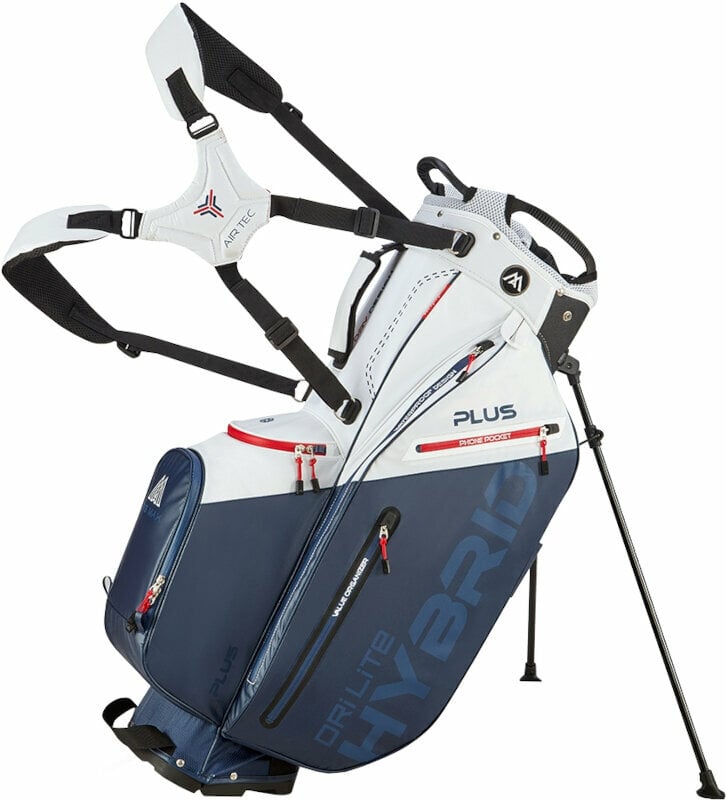 Big Max Dri Lite Hybrid Plus White/Navy/Red Stand Bag Big Max