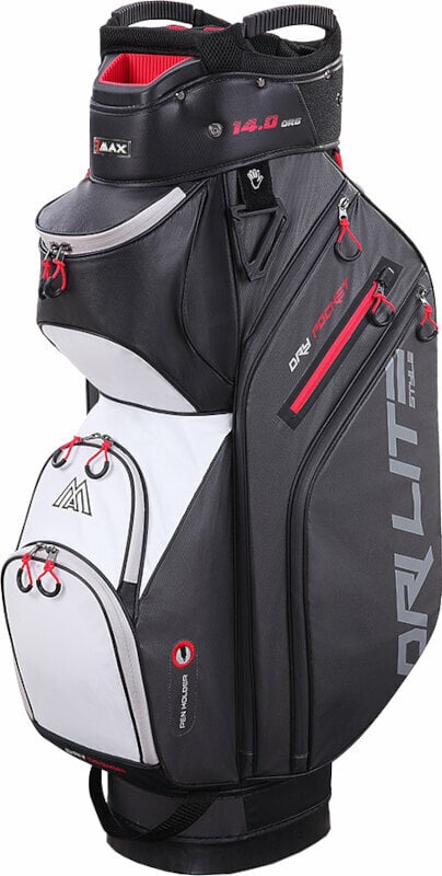 Big Max Dri Lite Style Charcoal/Black/White/Red Cart Bag Big Max