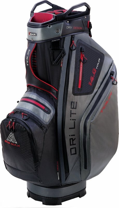 Big Max Dri Lite Tour Charcoal/Merlot Cart Bag Big Max