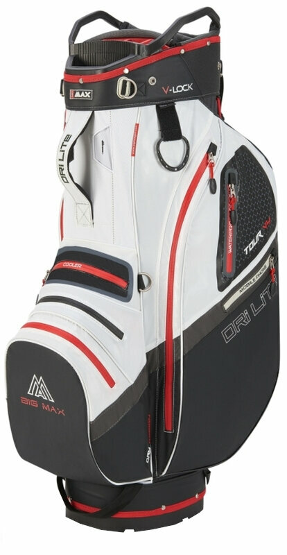 Big Max Dri Lite V-4 Cart Bag Black/White/Red Cart Bag Big Max