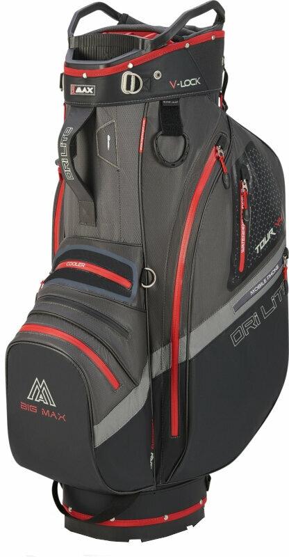 Big Max Dri Lite V-4 Cart Bag Charcoal/Black/Red Cart Bag Big Max
