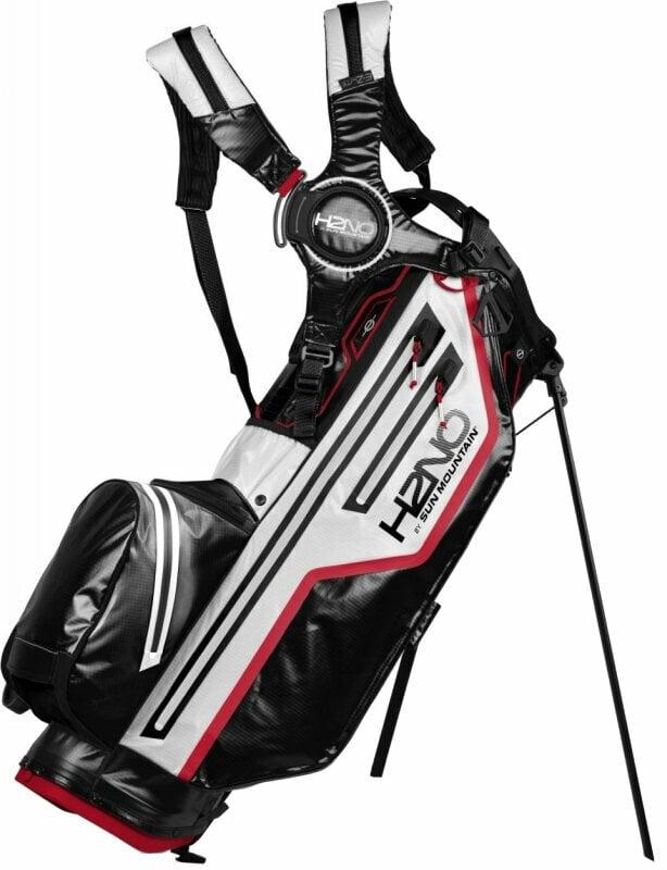Sun Mountain H2NO 14-Way Stand Bag Black/White/Red Stand Bag Sun Mountain