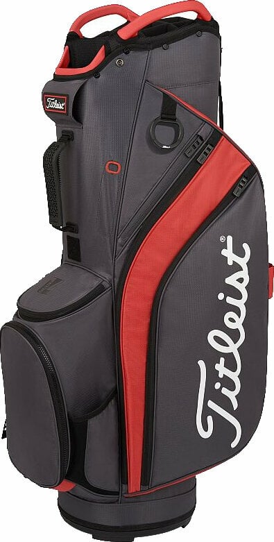 Titleist Cart 14 Graphite/Island Red/Black Cart Bag Titleist