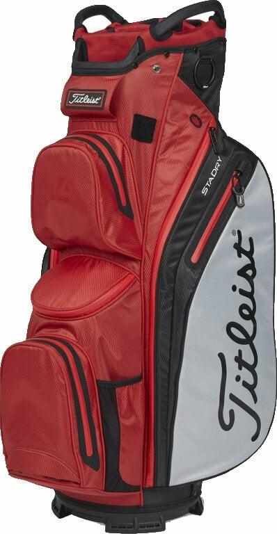 Titleist Cart 14 StaDry Dark Red/Grey/Black Cart Bag Titleist