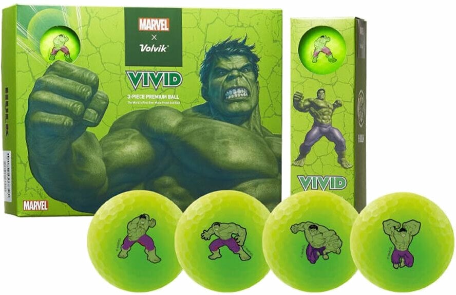 Volvik Vivid Marvel 12 Pack Golf Balls Hulk Volvik