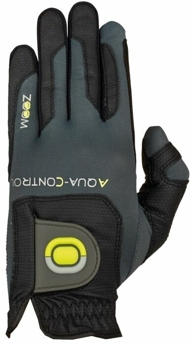 Zoom Gloves Aqua Control Mens Golf Glove Black/Charcoal/Lime Zoom Gloves