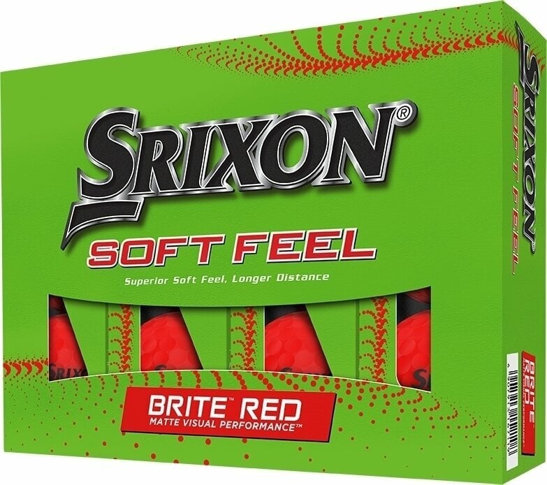 Srixon Soft Feel Brite 13 Golf Balls Brite Red Srixon
