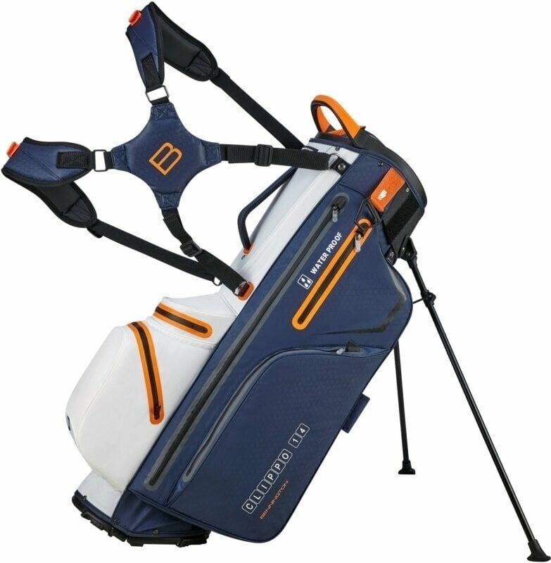 Bennington Clippo Stand Bag Navy/White/Orange Stand Bag Bennington