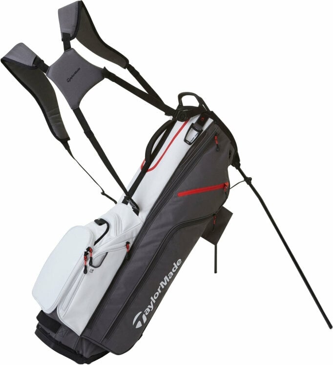 TaylorMade Flextech Stand Bag Gunmetal/White Stand Bag TaylorMade