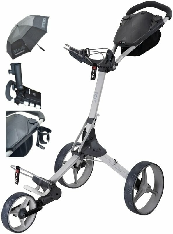 Big Max IQ² Deluxe SET Grey/Charcoal Manuální golfové vozíky Big Max