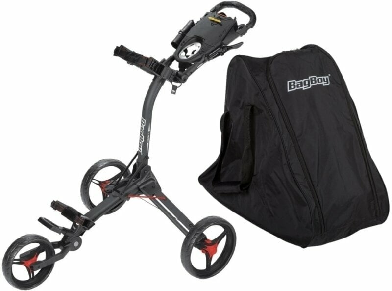 BagBoy Compact C3 SET Black/Red Manuální golfové vozíky BagBoy