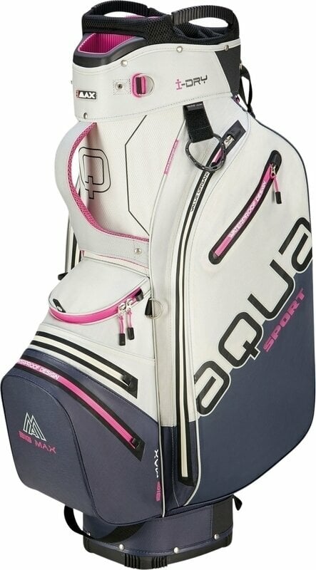 Big Max Aqua Sport 4 Off White/Steel Blue/Fuchsia Cart Bag Big Max