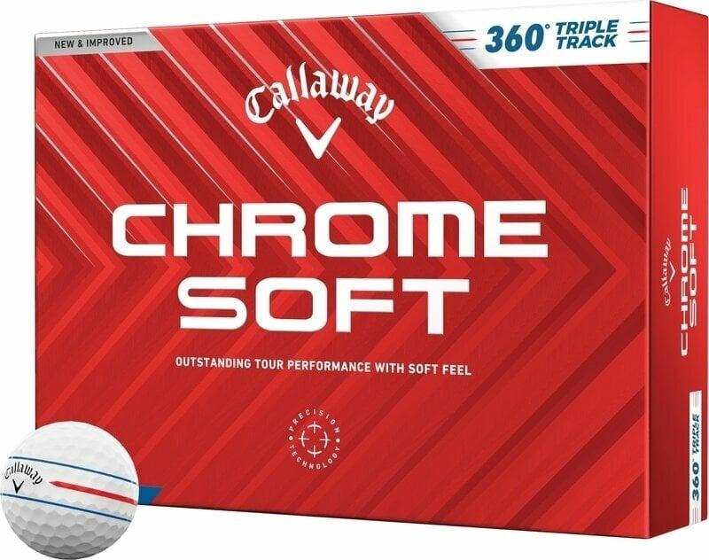 Callaway Chrome Soft 2024 White Golf Balls 360 Triple Track Callaway