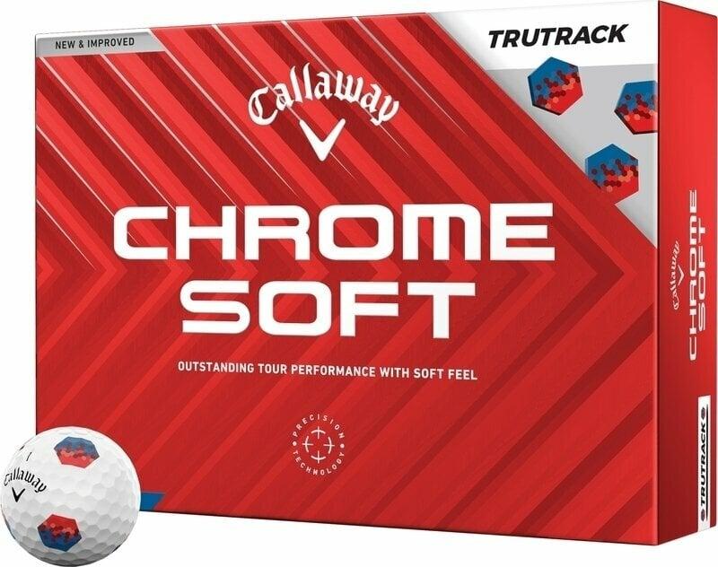 Callaway Chrome Soft 2024 White Golf Balls Red/Blue TruTrack Callaway