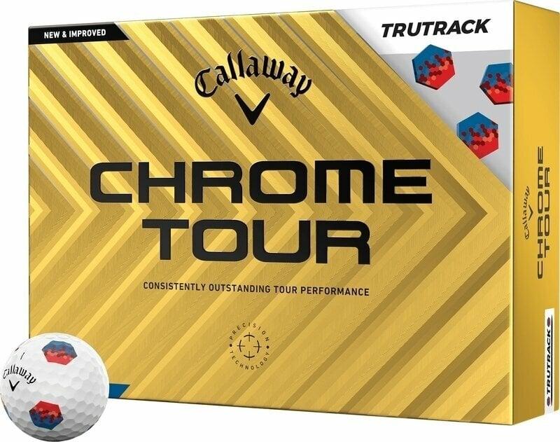 Callaway Chrome Tour White Golf Balls Red/Blue TruTrack Callaway