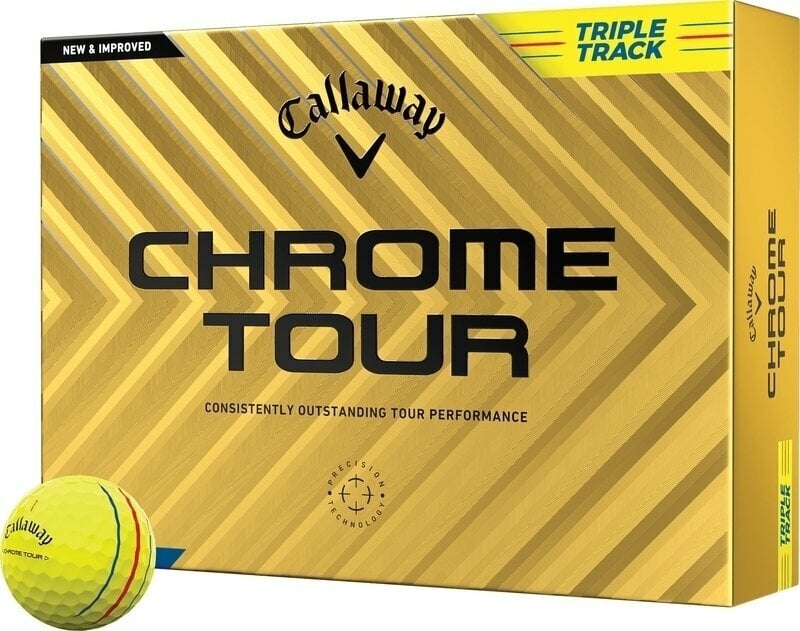 Callaway Chrome Tour Yellow Golf Balls Triple Track Callaway