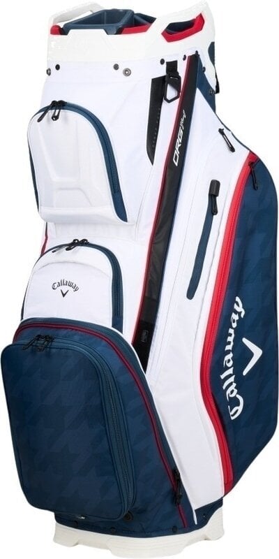 Callaway ORG 14 White/Navy Houndstooth/Red Cart Bag Callaway