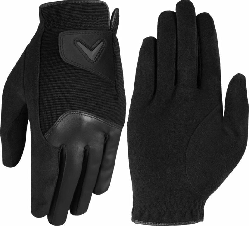 Callaway Rain Spann Mens Golf Gloves Pair Black L Callaway