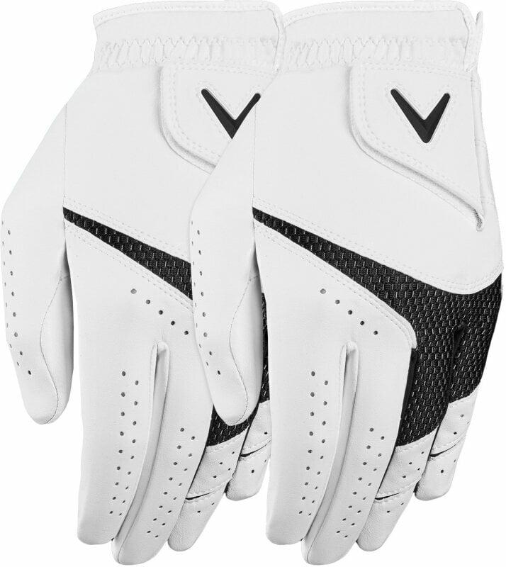 Callaway Weather Spann 2-Pack 23 Mens Golf Glove White RH M Callaway