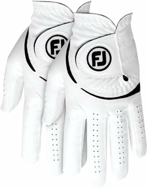 Footjoy Weathersof Mens Golf Glove (2 Pack) Regular LH White/Black L 2024 Footjoy