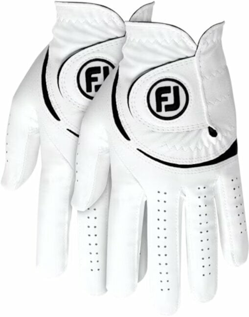 Footjoy Weathersof Mens Golf Glove (2 Pack) Regular LH White/Black S 2024 Footjoy