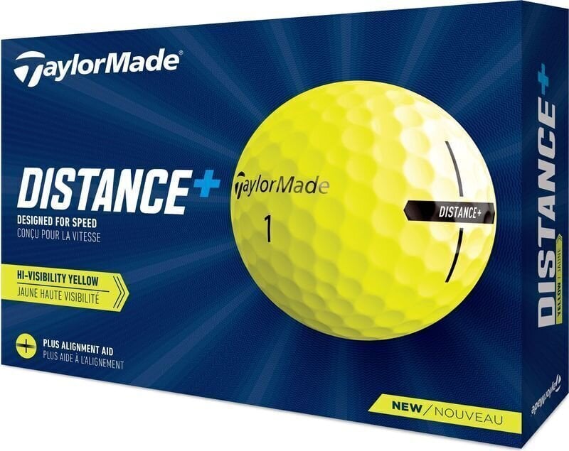 TaylorMade Distance+ Golf Ball Yellow TaylorMade