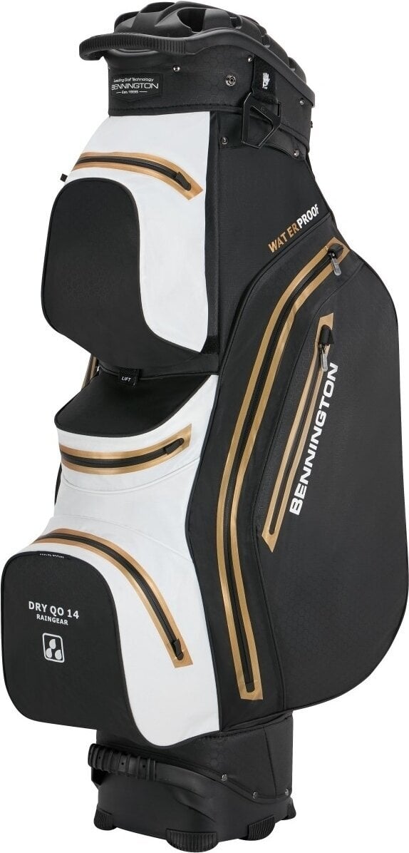 Bennington QO 14+ Waterproof Black/White/Gold Cart Bag Bennington