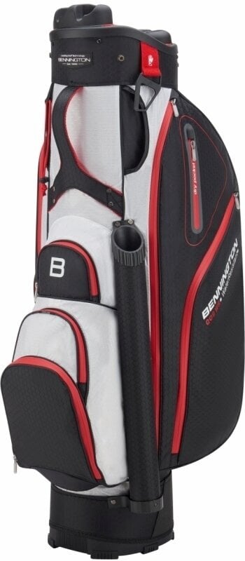 Bennington QO 9 Water Resistant Black/White/Red Cart Bag Bennington