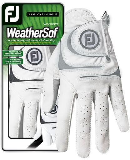 Footjoy WeatherSof Womens Golf Glove White/Grey LH S Footjoy