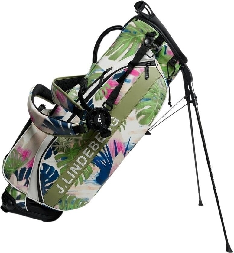 J.Lindeberg Play Stand Bag Print Calypso Oil Green Stand Bag J.Lindeberg