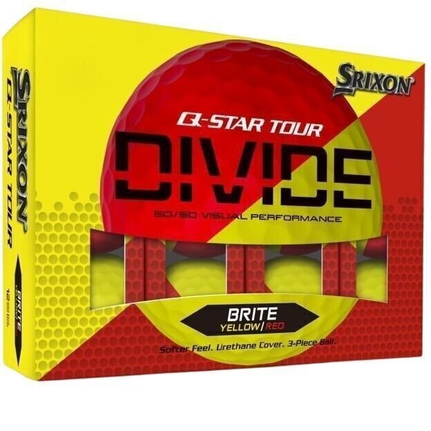 Srixon Q-Star Tour Divide 2 Golf Balls Yellow Red Srixon