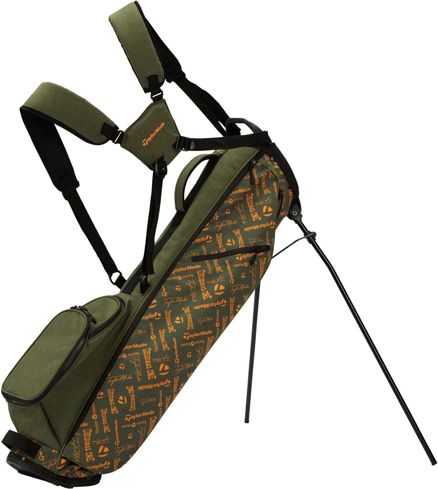 TaylorMade Flextech Carry Sage/Orange Print Stand Bag TaylorMade