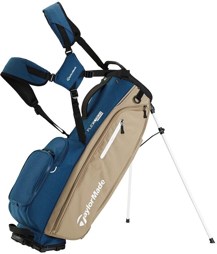 TaylorMade Flextech Navy/Tan Stand Bag TaylorMade