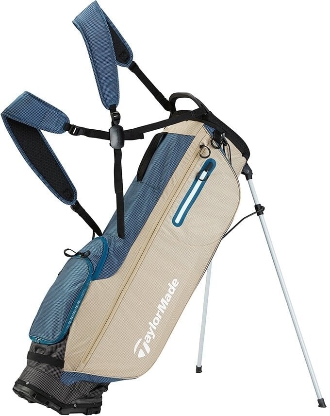 TaylorMade Flextech Superlite Navy/Tan/White Stand Bag TaylorMade