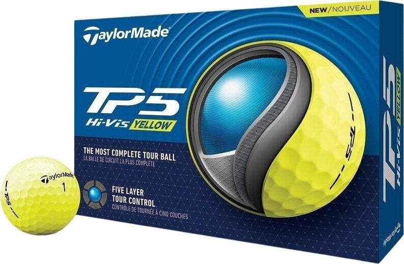 TaylorMade TP5 Golf Balls Yellow 2024 TaylorMade