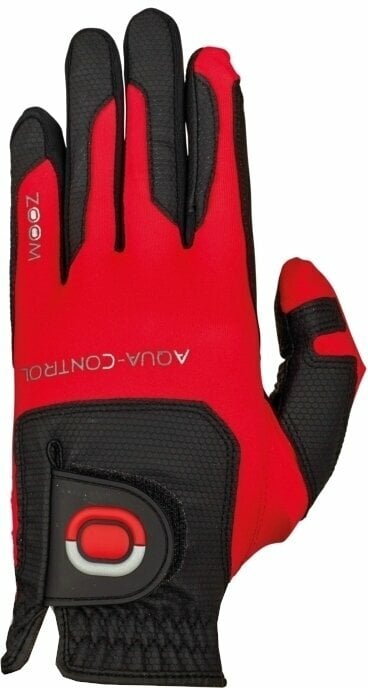 Zoom Gloves Aqua Control Mens Golf Glove Black/Red Zoom Gloves